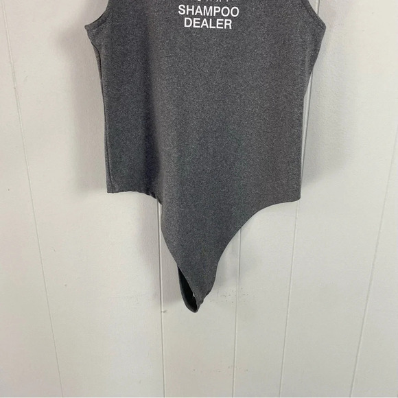 MONAT GEAR  Shampoo Dealer Bodysuit Size Large Gray Heathered Brazilian Cut - Picture 5 of 15
